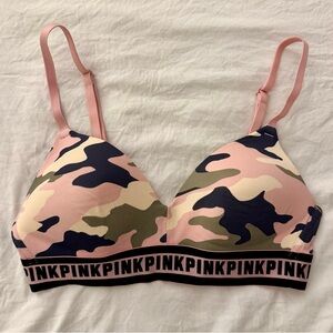 Victoria's Secret Pink and Green Camouflage Bra